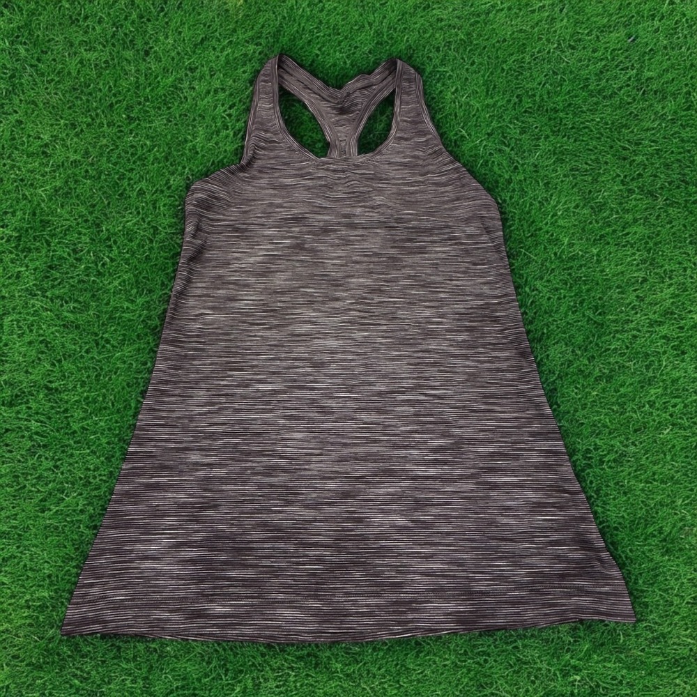 Lululemon Tank Top Womens Size Sm Black‎ White Stripe Racerback Yoga Gym Pilates